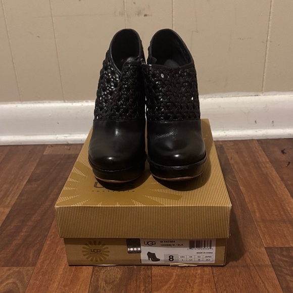 UGG Shoes - UGG Black Woven Ankle Booties